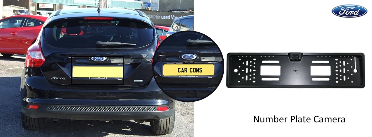 focus reversing rear view number plate camera